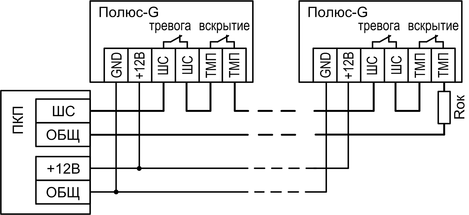 Извещатель охранный удара и наклона Полюс-G. Изображение  1